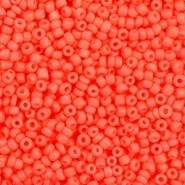 Glasperlen rocailles 11/0 (2mm) Neon coral orange